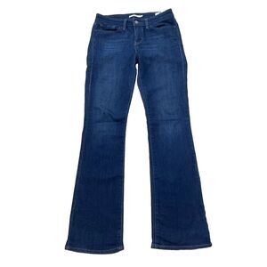 Levi's 715 Bootcut Jeans Womens 27 Dark Wash Low Rise Denim Stretch Blue 30x31
